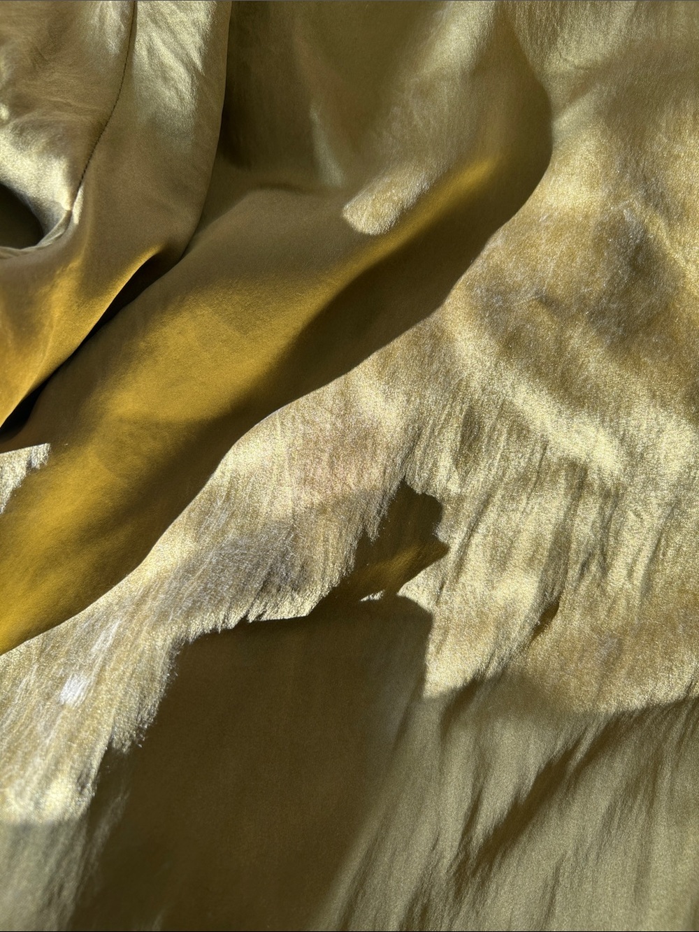Open-Back Satin Maxi Dress in Olive Green - Picture 6 of 6